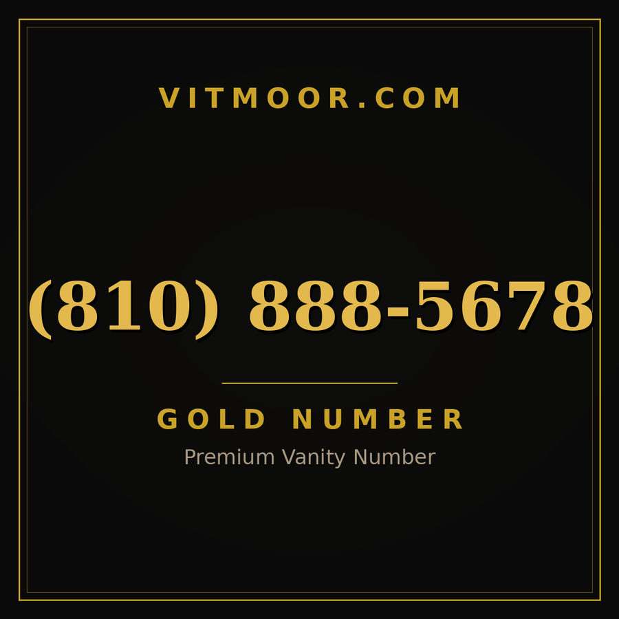 VITMOOR Gold premium number (810) 888-5678