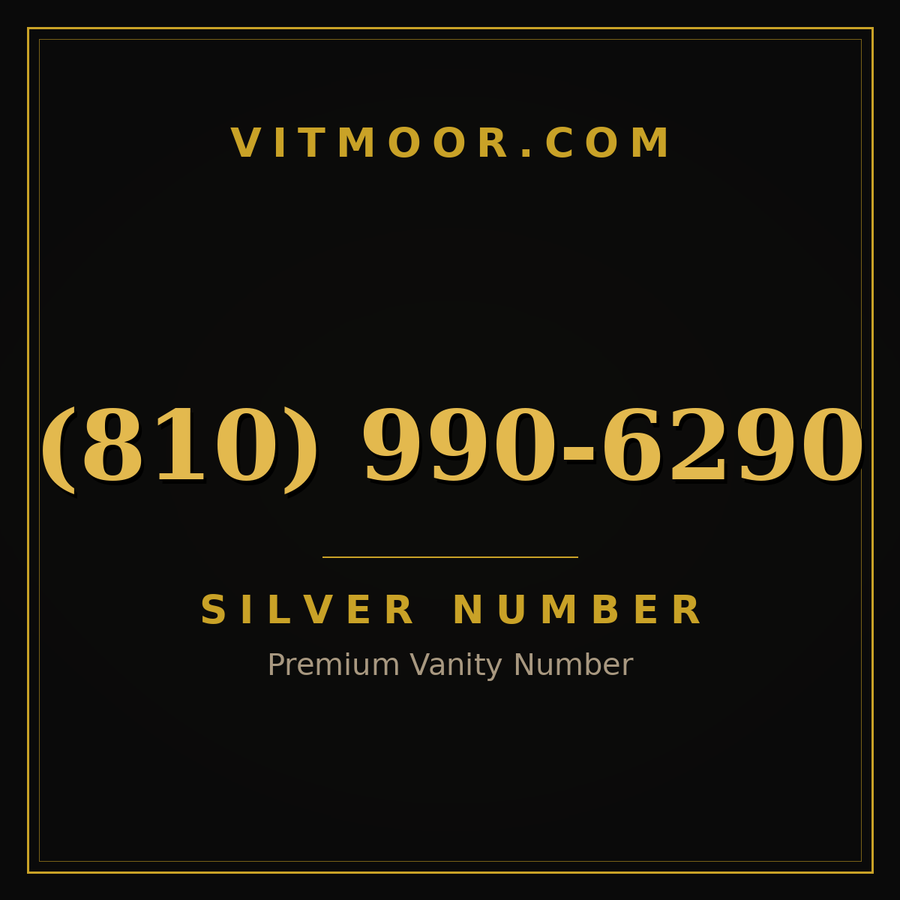 VITMOOR Silver premium number (810) 990-6290