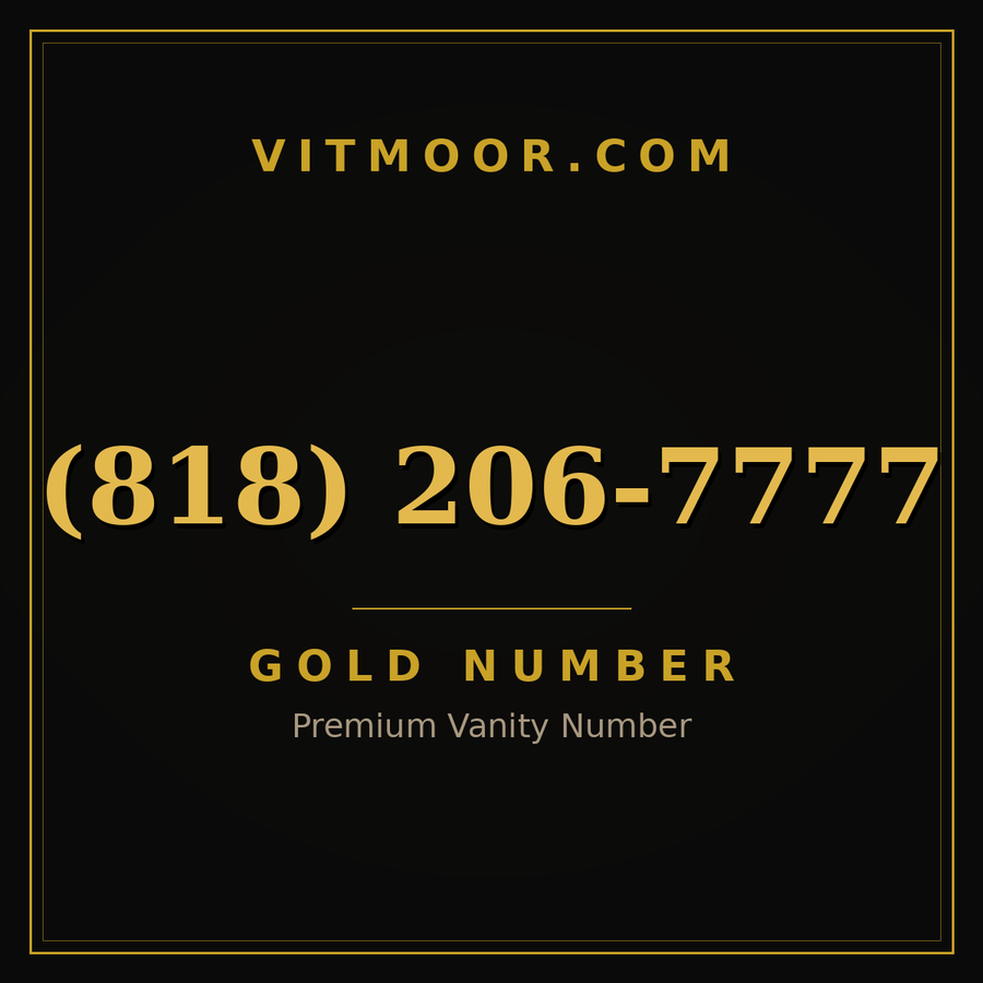 VITMOOR Gold premium number (818) 206-7777