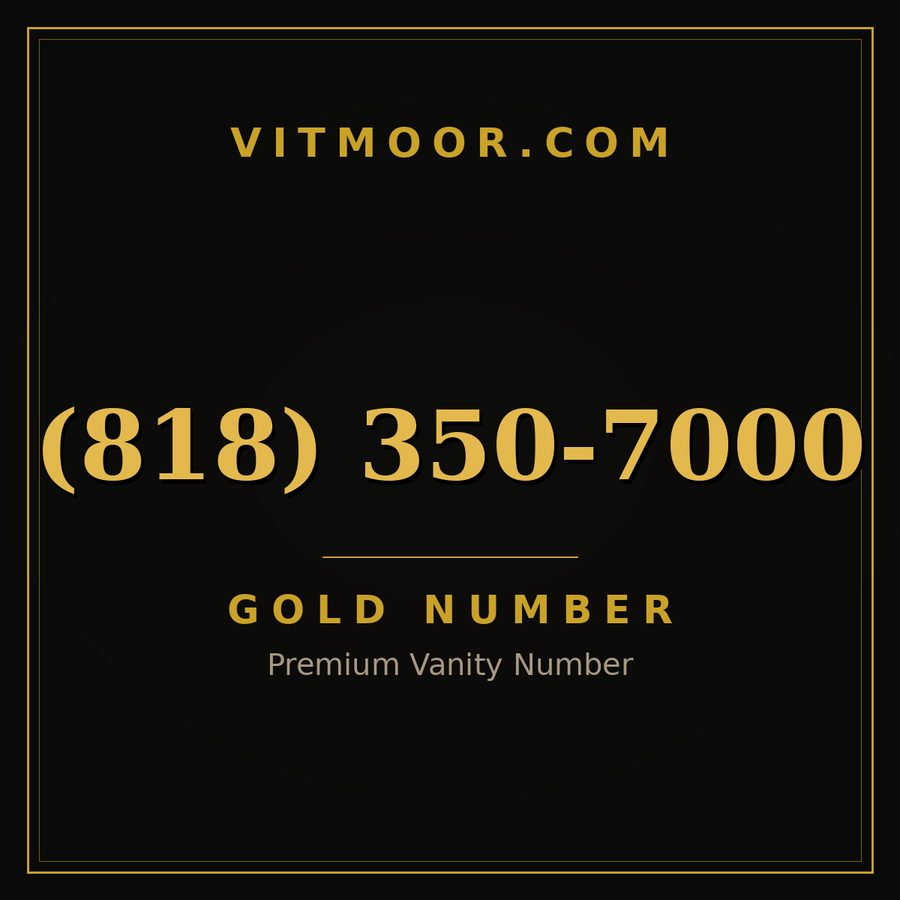 VITMOOR Gold premium number (818) 350-7000