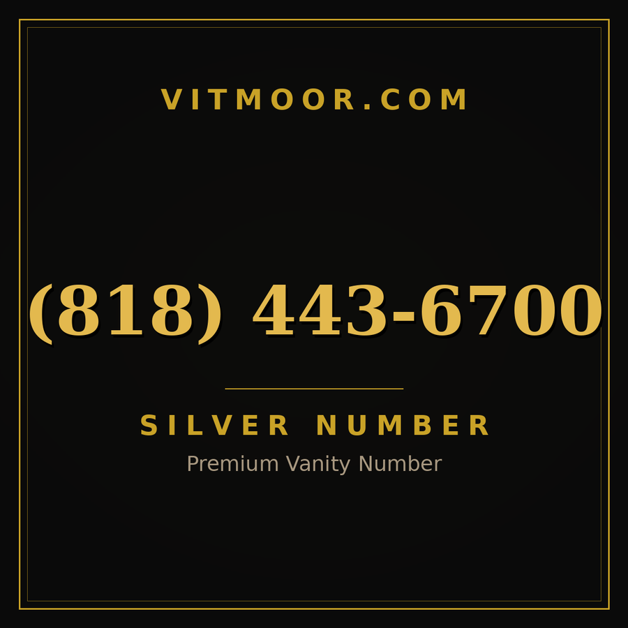 VITMOOR Silver premium number (818) 443-6700