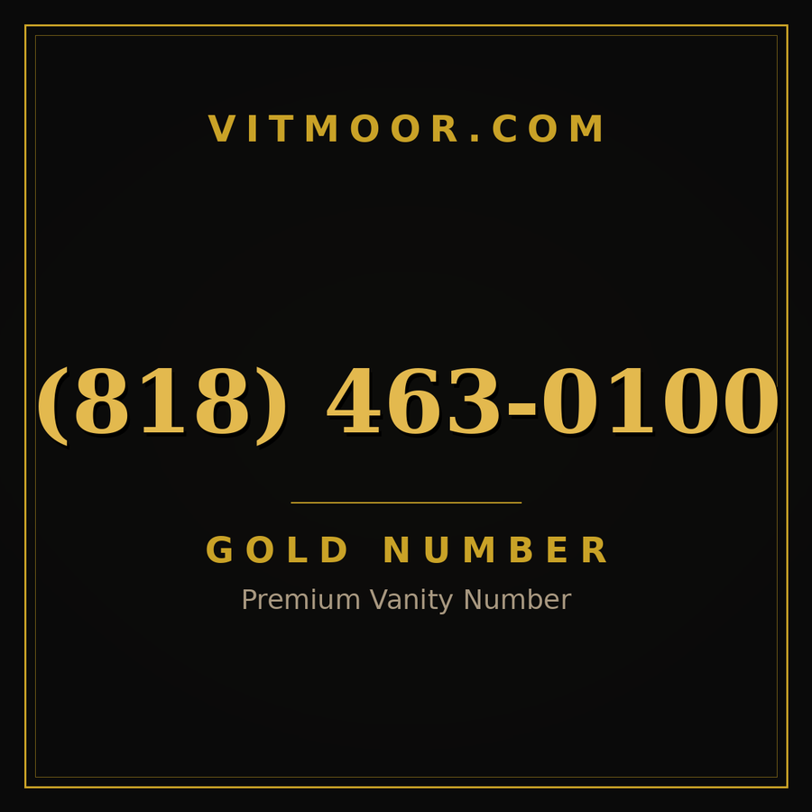 VITMOOR Gold premium number (818) 463-0100