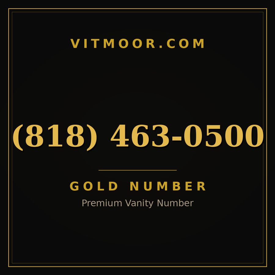 VITMOOR Gold premium number (818) 463-0500