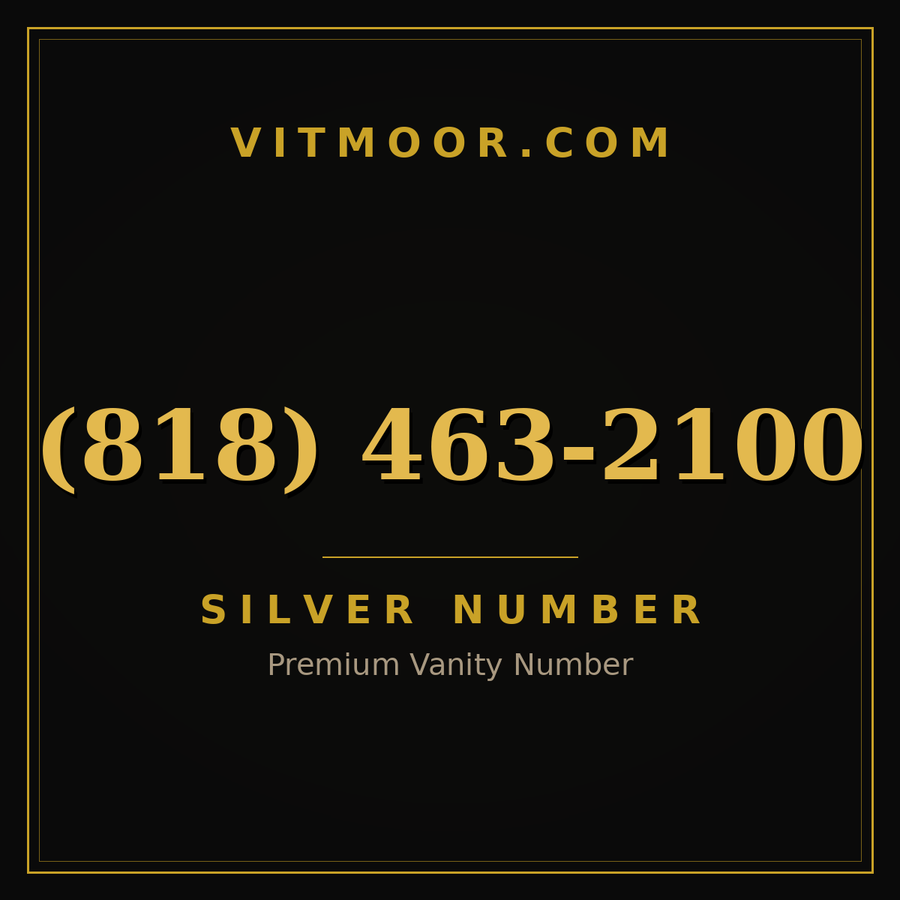 VITMOOR Silver premium number (818) 463-2100