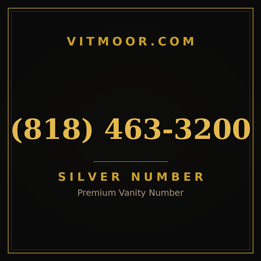 VITMOOR Silver premium number (818) 463-3200