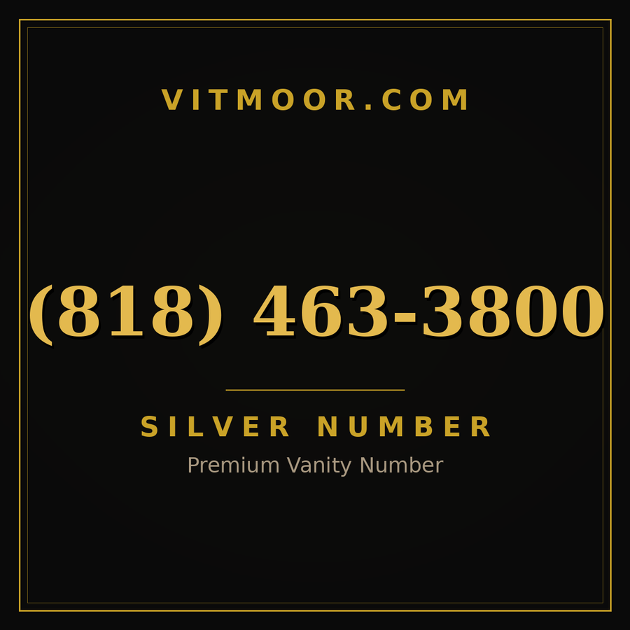 VITMOOR Silver premium number (818) 463-3800
