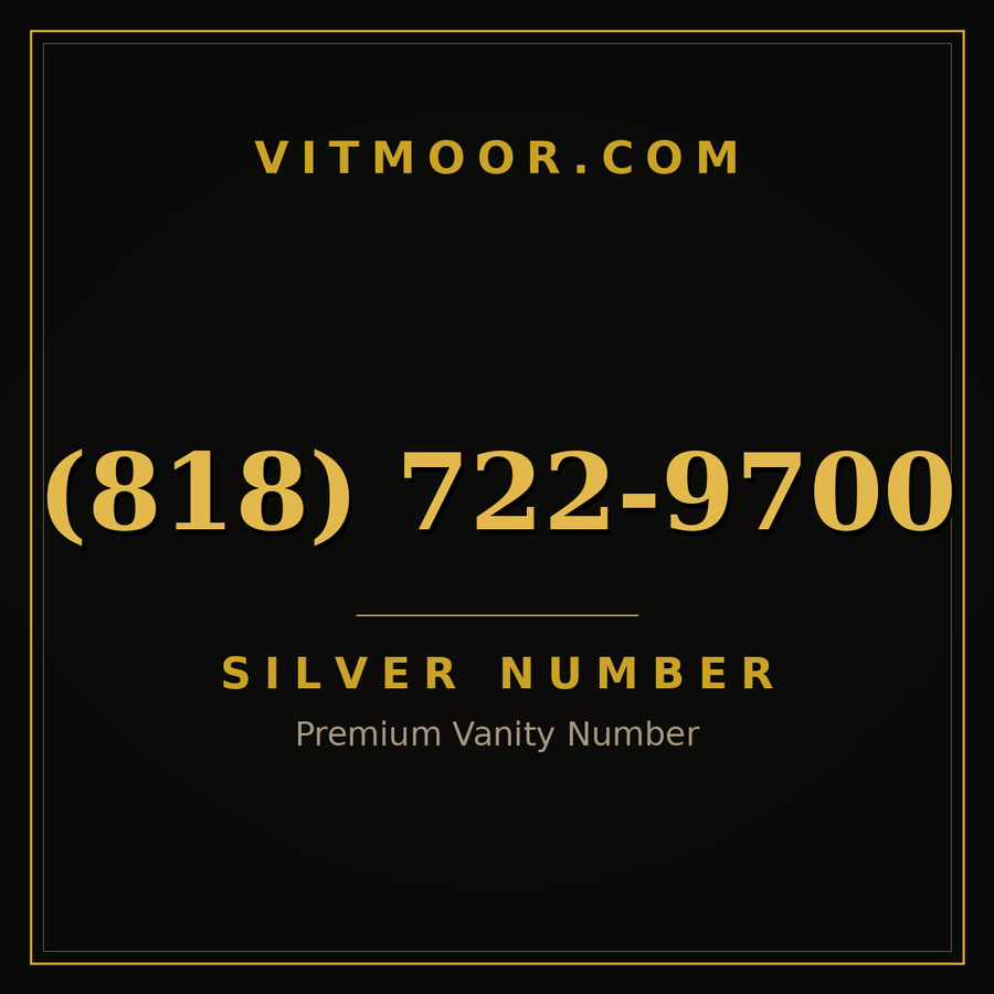 VITMOOR Silver premium number (818) 722-9700