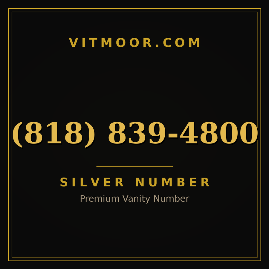 VITMOOR Silver premium number (818) 839-4800