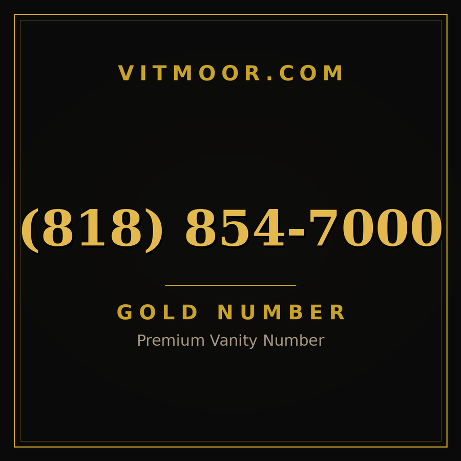 VITMOOR Gold premium number (818) 854-7000