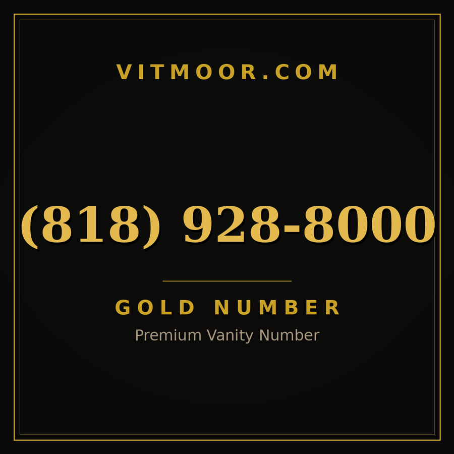VITMOOR Gold premium number (818) 928-8000