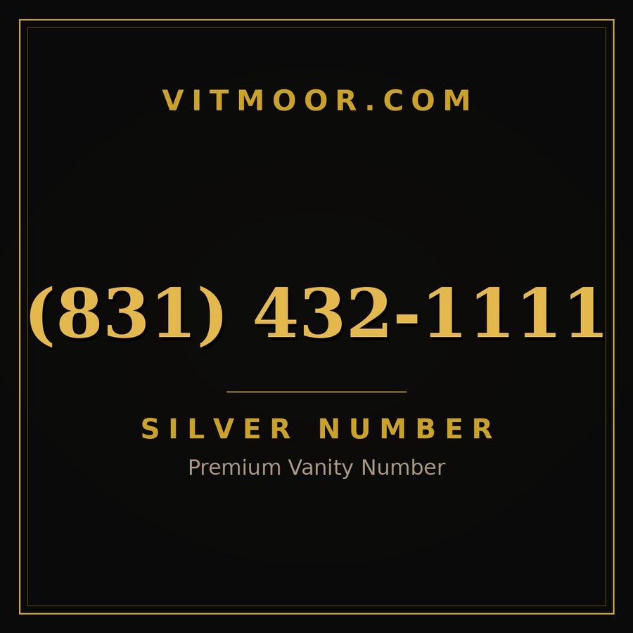 VITMOOR Silver premium number (831) 432-1111