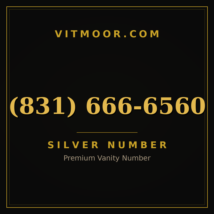 VITMOOR Silver premium number (831) 666-6560