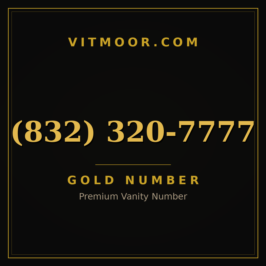 VITMOOR Gold premium number (832) 320-7777