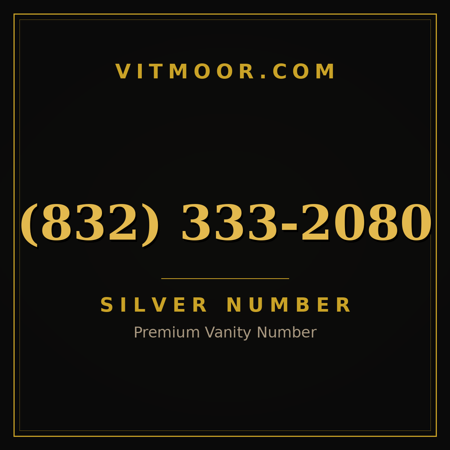 VITMOOR Silver premium number (832) 333-2080