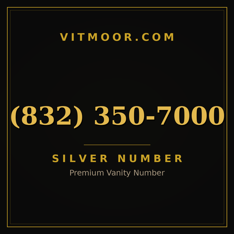 VITMOOR Silver premium number (832) 350-7000