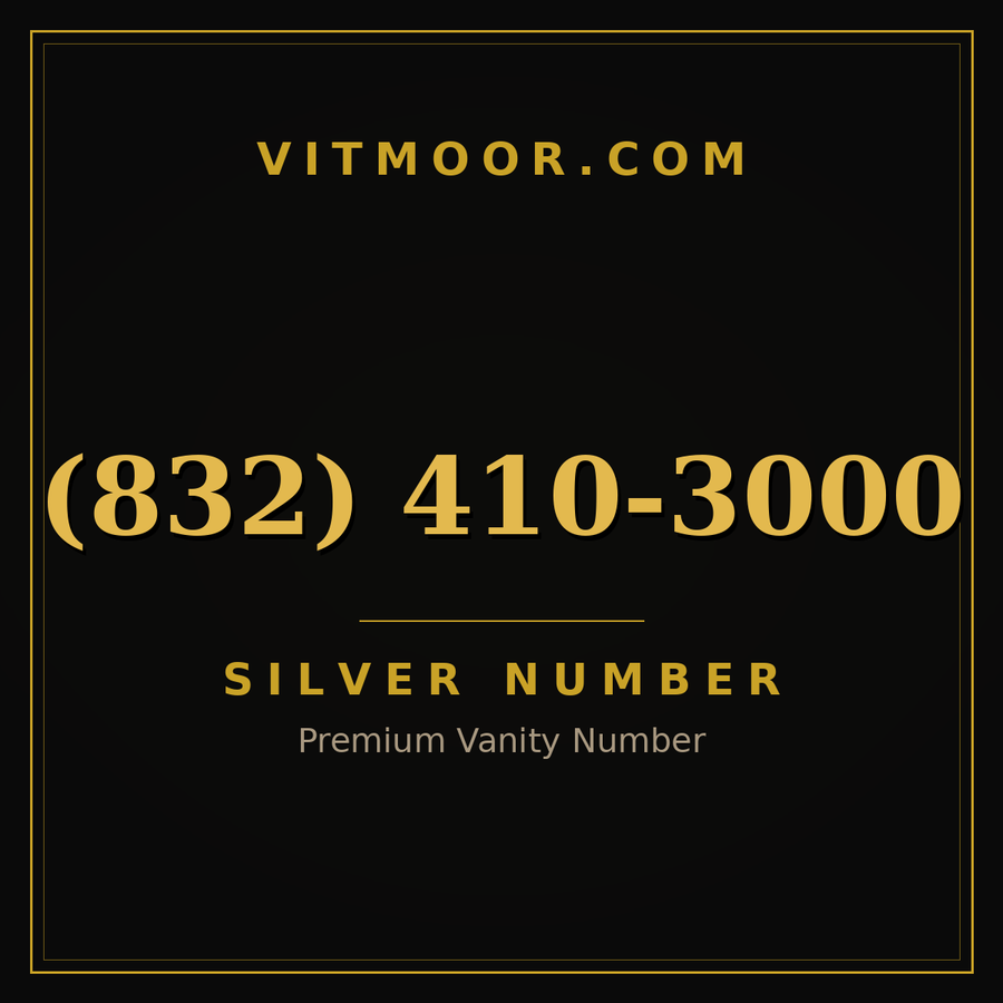 VITMOOR Silver premium number (832) 410-3000