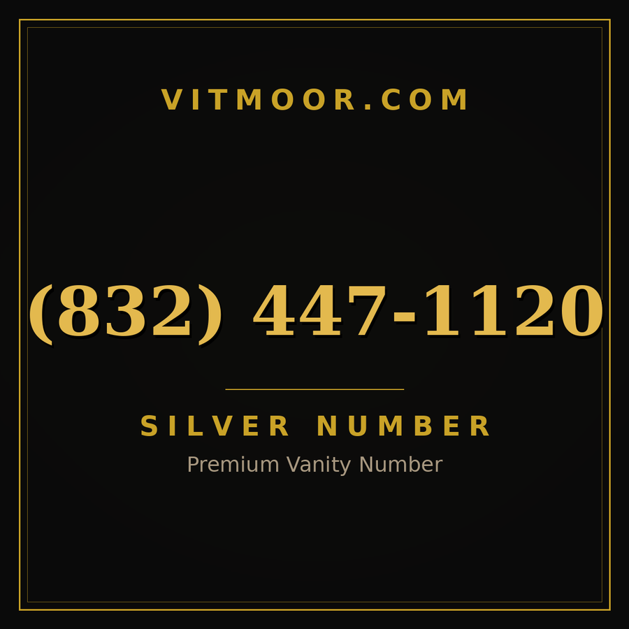 VITMOOR Silver premium number (832) 447-1120