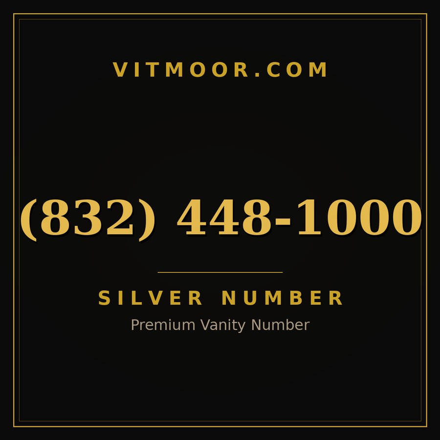 VITMOOR Silver premium number (832) 448-1000