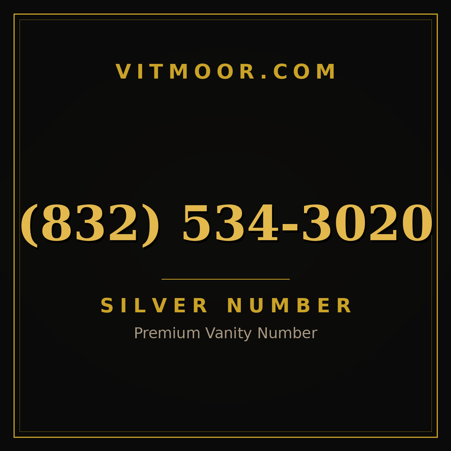 VITMOOR Silver premium number (832) 534-3020