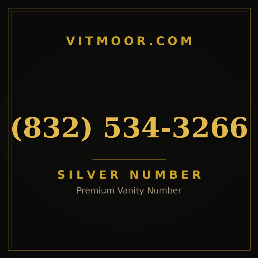 VITMOOR Silver premium number (832) 534-3266