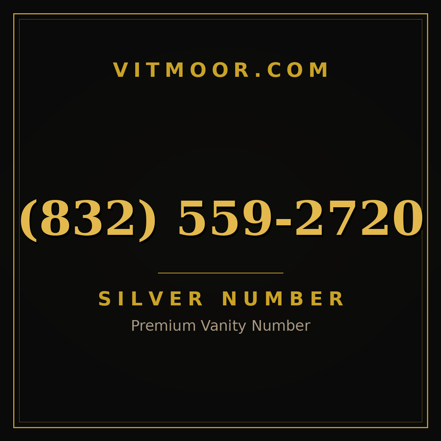 VITMOOR Silver premium number (832) 559-2720