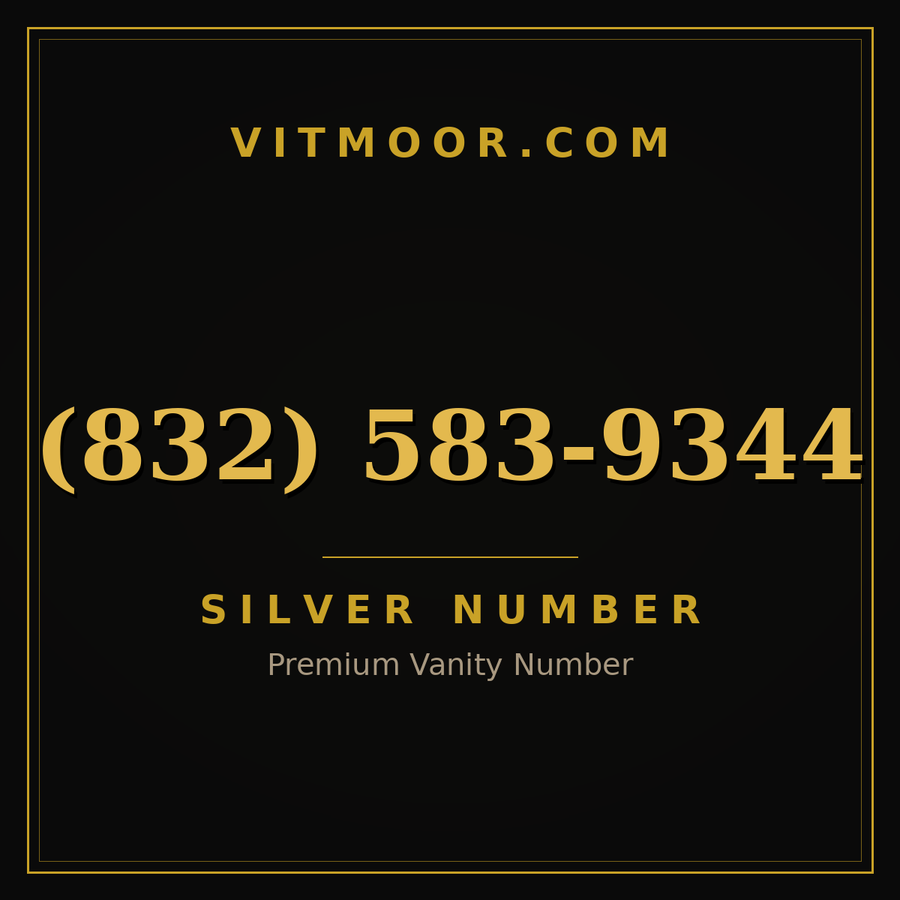 VITMOOR Silver premium number (832) 583-9344