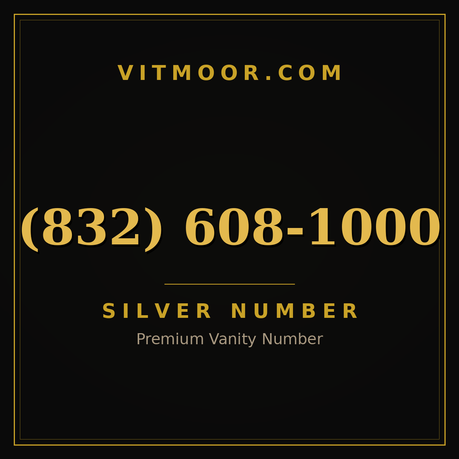 VITMOOR Silver premium number (832) 608-1000