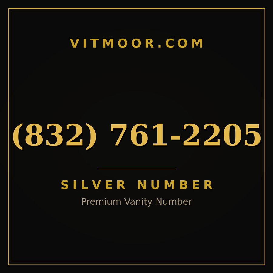 VITMOOR Silver premium number (832) 761-2205