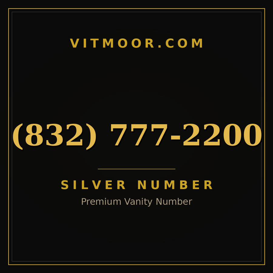 VITMOOR Silver premium number (832) 777-2200