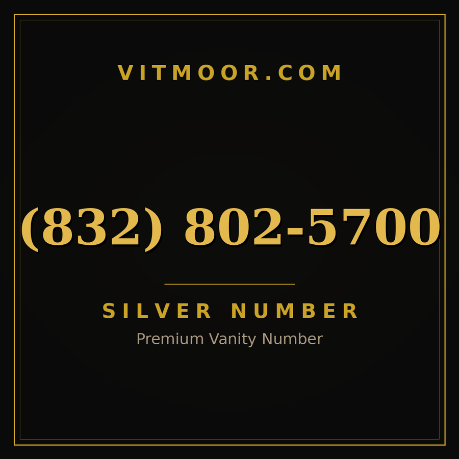 VITMOOR Silver premium number (832) 802-5700