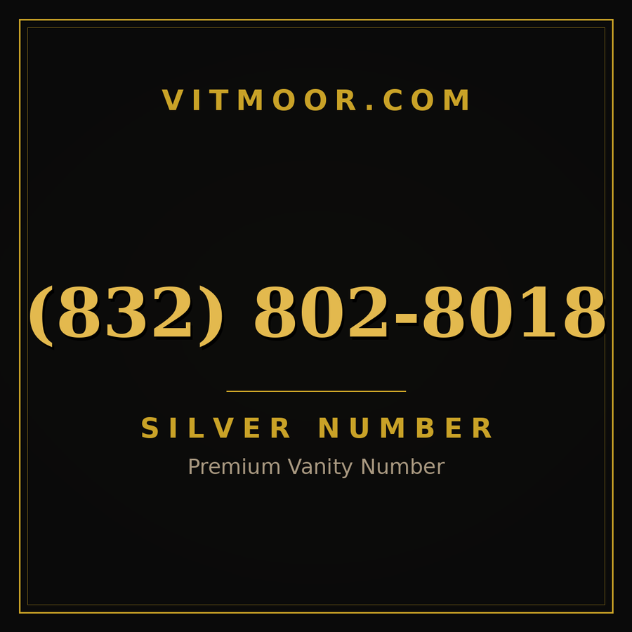VITMOOR Silver premium number (832) 802-8018