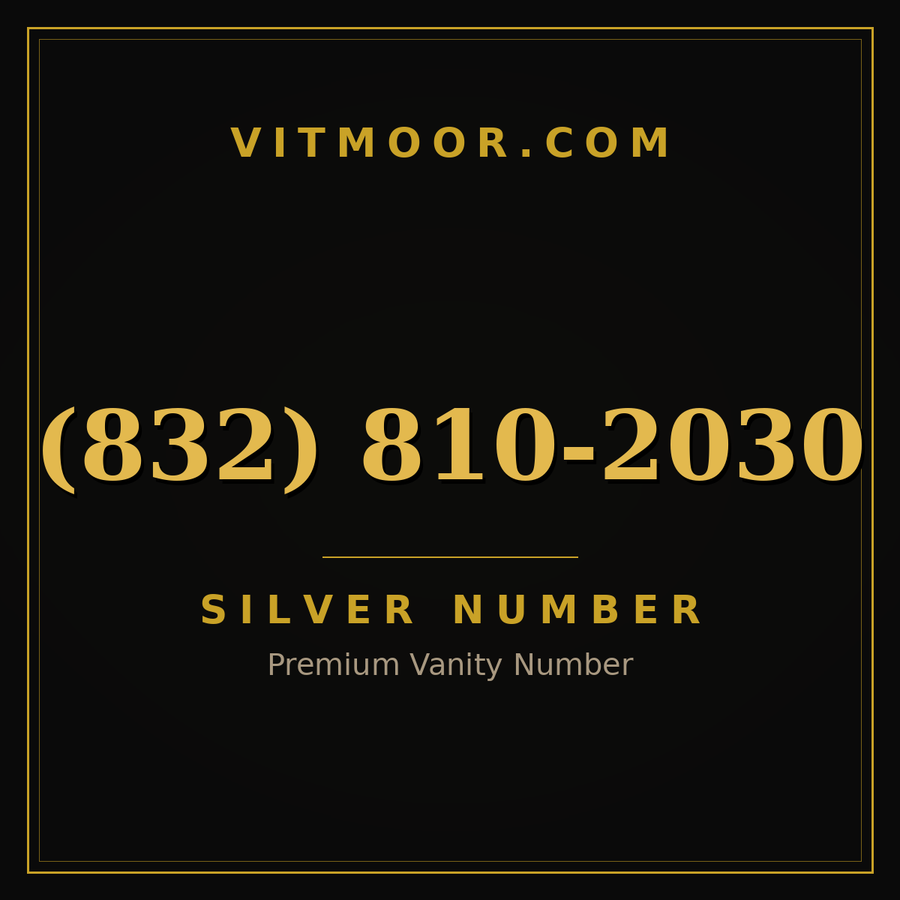 VITMOOR Silver premium number (832) 810-2030