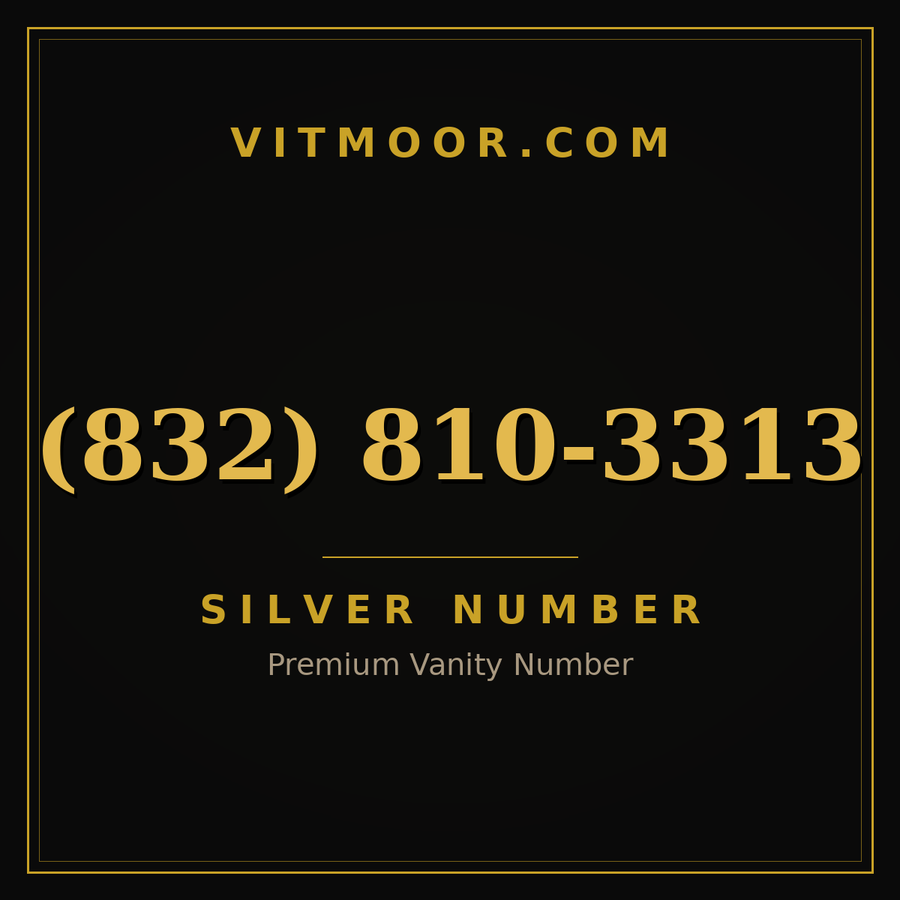 VITMOOR Silver premium number (832) 810-3313