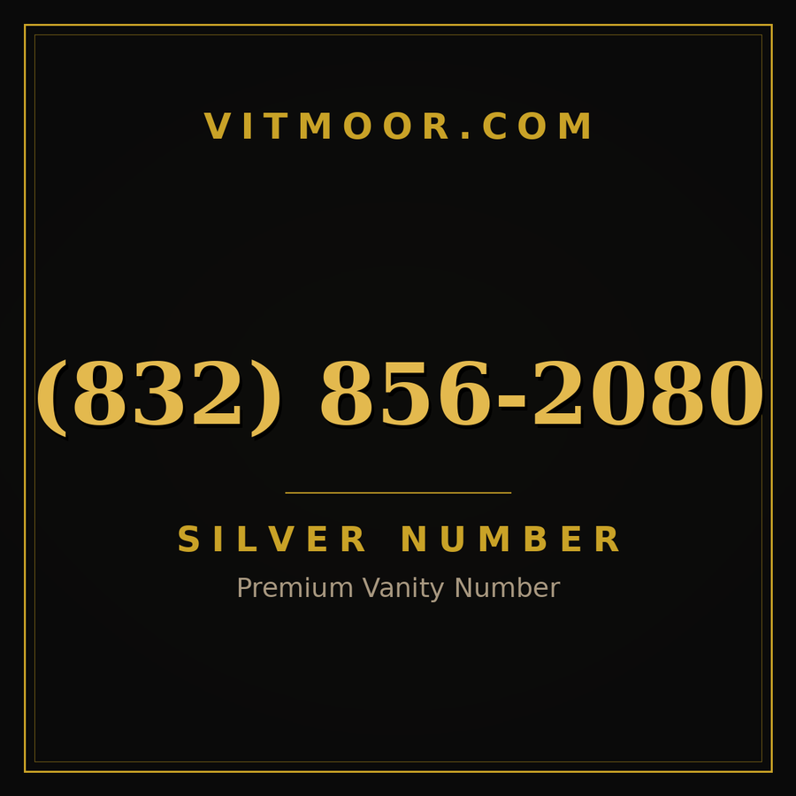VITMOOR Silver premium number (832) 856-2080