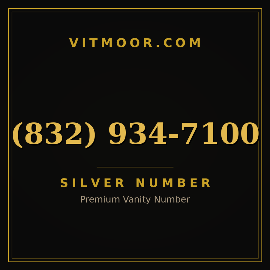 VITMOOR Silver premium number (832) 934-7100