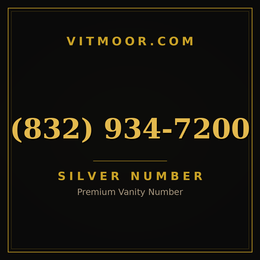 VITMOOR Silver premium number (832) 934-7200