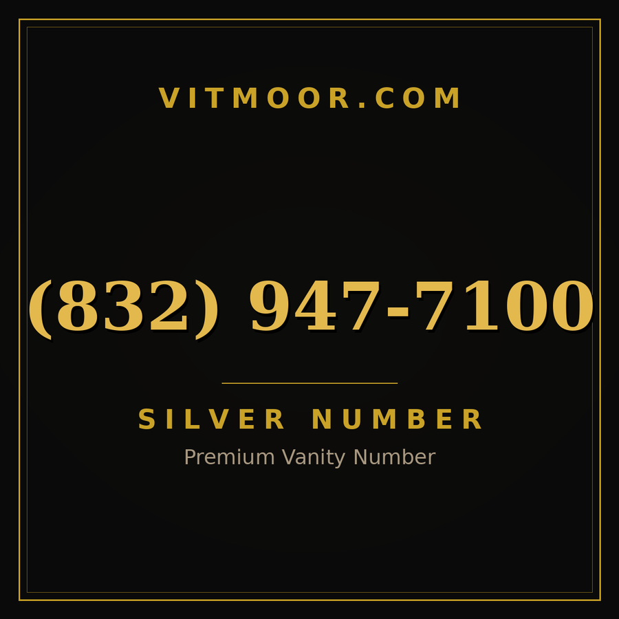 VITMOOR Silver premium number (832) 947-7100