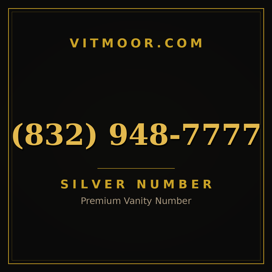 VITMOOR Silver premium number (832) 948-7777