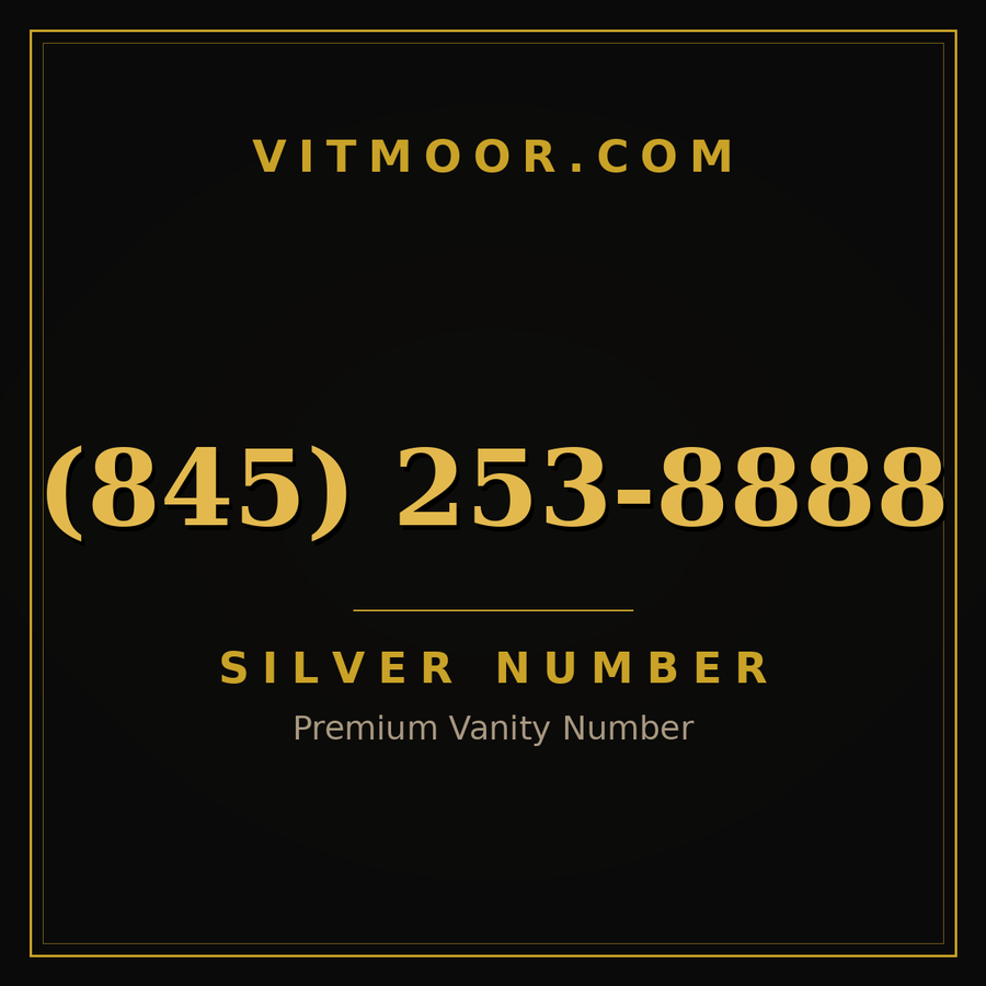 VITMOOR Silver premium number (845) 253-8888