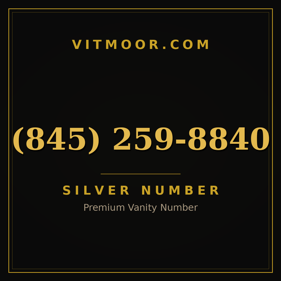 VITMOOR Silver premium number (845) 259-8840