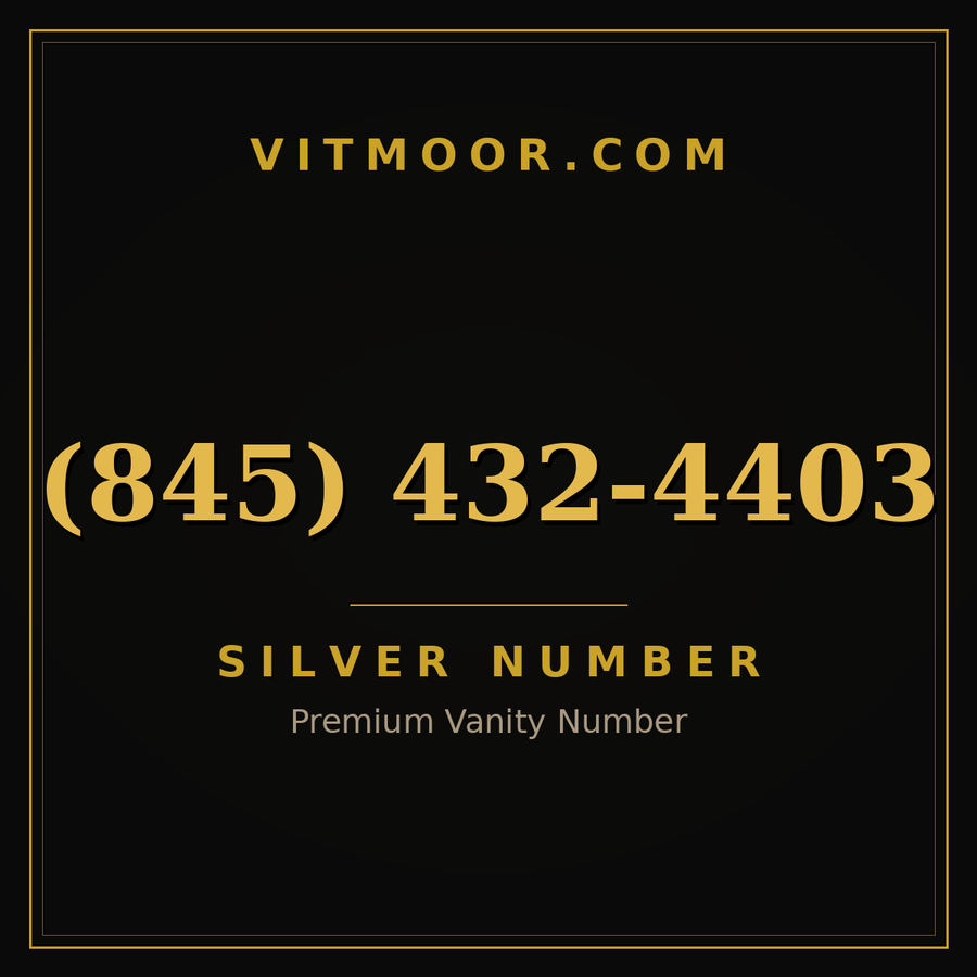VITMOOR Silver premium number (845) 432-4403