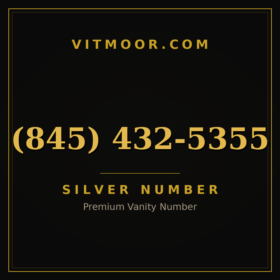 VITMOOR Silver premium number (845) 432-5355