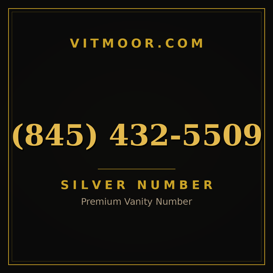 VITMOOR Silver premium number (845) 432-5509