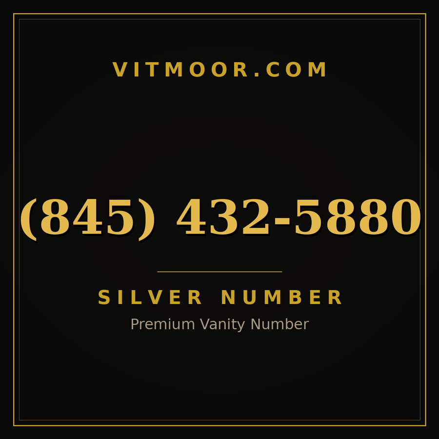 VITMOOR Silver premium number (845) 432-5880