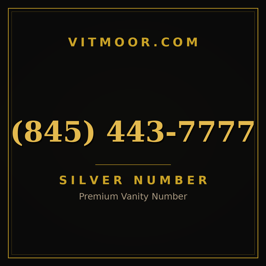 VITMOOR Silver premium number (845) 443-7777