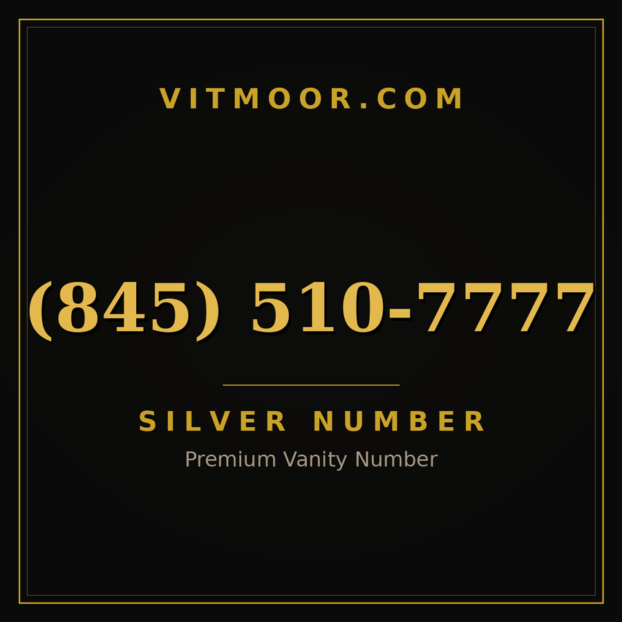 VITMOOR Silver premium number (845) 510-7777