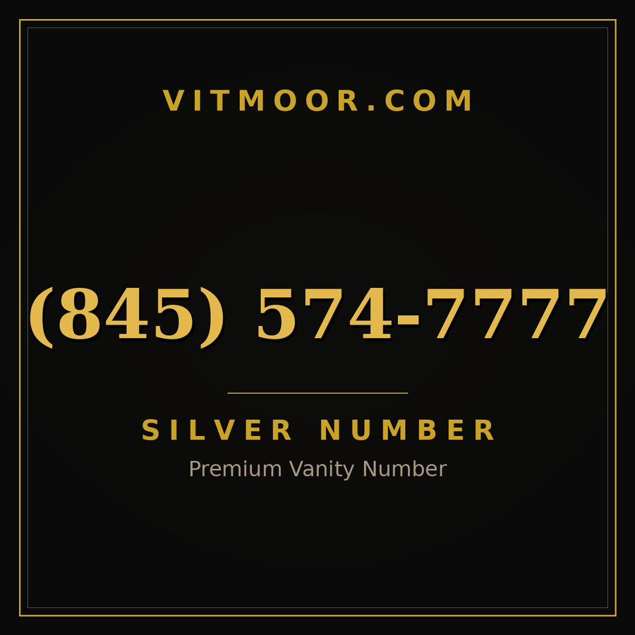 VITMOOR Silver premium number (845) 574-7777