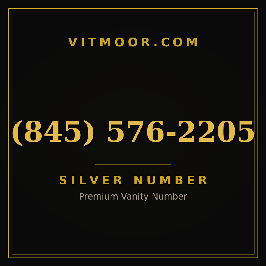 VITMOOR Silver premium number (845) 576-2205