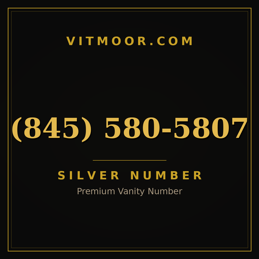 VITMOOR Silver premium number (845) 580-5807