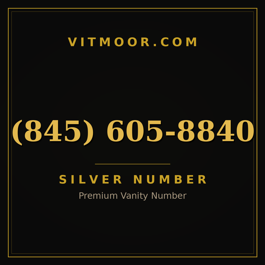 VITMOOR Silver premium number (845) 605-8840